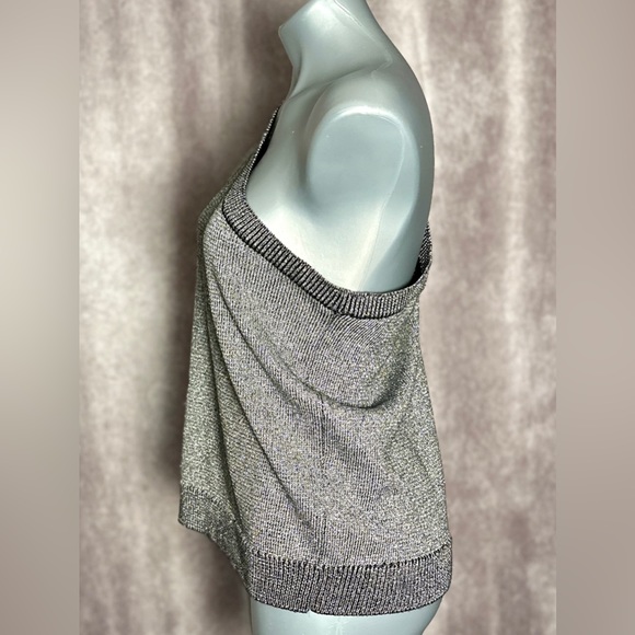 RtA Metallic One Shoulder Sweater Size Large - Picture 9 of 9